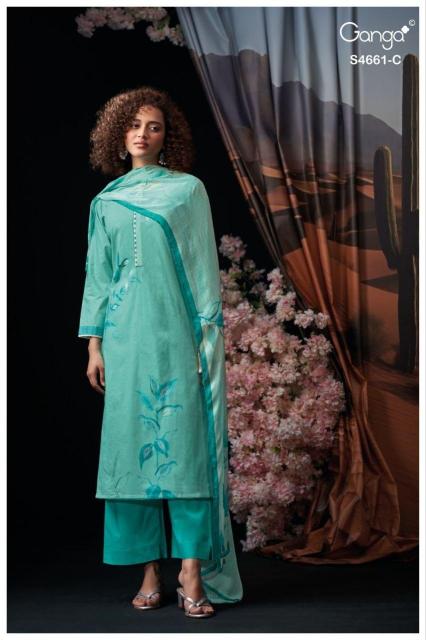 Ganga ditiya 4661 dress material wholesaler in indiamart